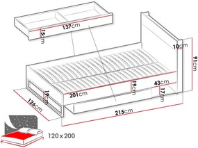 Κρεβάτι Teen Flex-120 x 200 εκ.