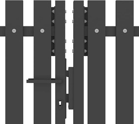 vidaXL Πύλη Κήπου Ανθρακί 400x125 εκ. από Ατσάλι