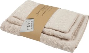 Πετσέτες Μπάνιου (Σετ 3τμχ) Das Home Best 0833 Taupe 450gsm