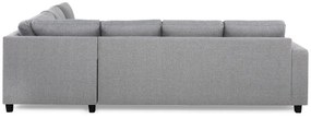 Γωνιακός Καναπές Scandinavian Choice C156, Μαύρο, Ανοιχτό γκρι, 284x223x80cm, Πόδια: Πλαστική ύλη | Epipla1.gr