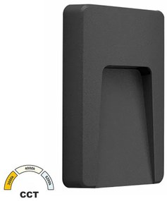 Adeleq Φωτιστικό LED PC Επίτοιχο Εμμέσου Φωτισμού Ορθογώνιο 3W CCT IP65 Γραφίτης 3-97418