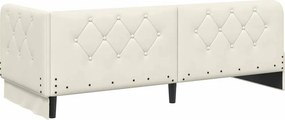 vidaXL Κρεβάτι Γωνίας Κρεμ 80 x 200 cm Βελούδο