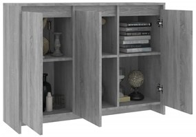 vidaXL Μπουφές Γκρι Sonoma 102x33x75 εκ. από Επεξεργασμένο Ξύλο