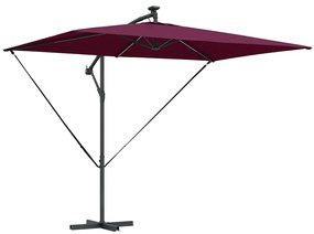vidaXL Ομπρέλα Cantilever Banana Μπορντό 294 x 200 x 254 εκ.