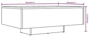 vidaXL Τραπεζάκι Σαλονιού Γκρι Sonoma 85x55x31 εκ. Επεξεργασμένο Ξύλο
