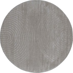 vidaXL Χαλιά χώρου Γύρος GALATI Γκρι Ø 120 εκ. Πολυεστέρας