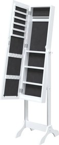 vidaXL Καθρέφτης Επιδαπέδιος Λευκός 34 x 37 x 146 εκ.