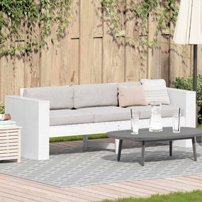 vidaXL Καναπές Κήπου Λευκό 185.5 x 60 x 62 εκ. Μασίφ ξύλο πεύκου