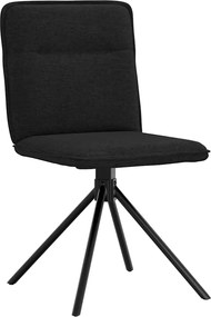 vidaXL Καρέκλες Τραπεζαρίας 2 τεμ. Μαύρες Υφασμάτινες