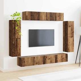 vidaXL Ντουλάπι TV 8 pcs Παλιό ξύλο