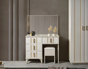Stewehome Σετ Κρεβατοκάμαρας Κρέμα / Χρυσό 160x200 cm