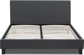 Κρεβάτι Flat Megapap υφασμάτινο χρώμα ανθρακί 150x200εκ.