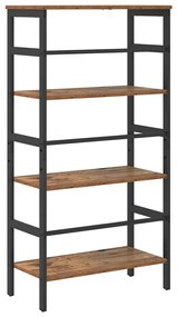 vidaXL Ράφι Βιβλίων Παλιό Ξύλο 60 x 29,5 x 115 εκ Επεξεργασμένο ξύλο