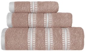 Πετσέτες Promise (Σετ 3τμχ) Rose Nef-Nef Towels Set 70x140cm 100% Βαμβάκι