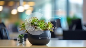 Intra Συλλεκτικό Ξύλινο Παζλ Plywood 4mm - Εσωτερική γλάστρα και γυάλινα σκεύη στο δωμάτιο Σε Ξύλινο Κουτί - Διαστάσεις Puzzle: 10x10 cm – 25 κομμάτια