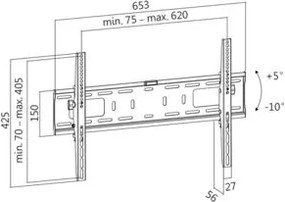 Βάση Τηλεόρασης Επιτοίχια LogiLink BP0018 37"-70"