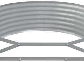 vidaXL Ζαρντινιέρα Ασημί 322x100x36 εκ. Γαλβανισμένος χάλυβας