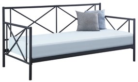 Κρεβάτι Μονό  JASMINE Μαύρο Μέταλλο 208x97.6x100cm (Στρώμα 90x200cm)