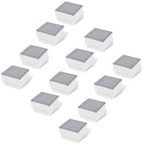 vidaXL Χωνευτά Φώτα LED 12 τεμ. 100 x 100 x 68 χιλ.