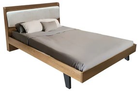 Κρεβάτι Frankly pakoworld oak-λευκό pu 150x200εκ