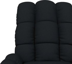 vidaXL Πολυθρόνα Ανακλινόμενη Μαύρη Υφασμάτινη