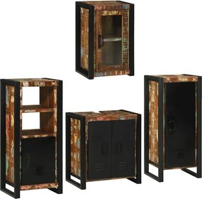 vidaXL Σετ Επίπλων Μπάνιου 4 τμχ. Πολύχρωμο 55 x 35 x 60 εκ.