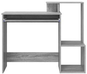 vidaXL Γραφείο Γκρίζο Σονομα 106 x 40 x 88.5 εκ Επεξεργασμένο ξύλο