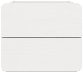 vidaXL Κομοδίνο με συρτάρι Λευκό 39 x 34 x 33 εκ. Μασίφ ξύλο πεύκου