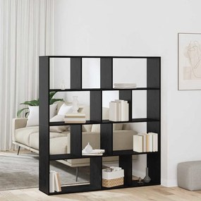 vidaXL Βιβλιοθήκη Μαύρη δρυς 132 x 29 x 141.5 εκ. Επεξεργασμένο ξύλο