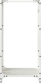 vidaXL Ράφι Καυσόξυλων Λευκό 40x30x80 εκ. Χάλυβας ψυχρής έλασης