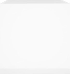 vidaXL Ζαρντινιέρα Γυαλιστερή Λευκή 40x40x40 εκ. Επεξεργασμένο Ξύλο