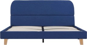 vidaXL Πλαίσιο Κρεβατιού Μπλε 140 x 200 εκ. Υφασμάτινο