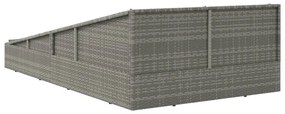 vidaXL Ξαπλώστρα - Κρεβάτι Κήπου Γκρι 110x200 εκ. Συνθετικό Ρατάν