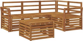 vidaXL Σειρά Καναπέ Εξωτερικού 5 pcs Φυσικό