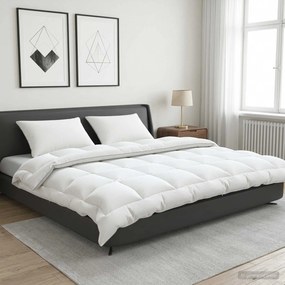 vidaXL Πάπλωμα 200x220 εκ Χειμώνας 450 GSM Αυστραλιανό Μαλλί Λευκό