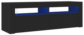 vidaXL Έπιπλο Τηλεόρασης με LED Μαύρο 120x35x40 εκ.