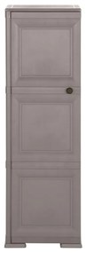 vidaXL Πλαστικό Ντουλάπι Γκρι 40 x 43 x 125 εκ. με Σχέδιο Ξύλου