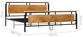 vidaXL Πλαίσιο Κρεβατιού 200 x 200 εκ. Μεταλλικό