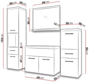 Σετ μπάνιου Albatros-Fusiko - Grafitis