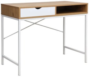 Γραφείο εργασίας Taco pakoworld φυσικό-λευκό 95x48x76εκ