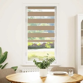 vidaXL Στόρι Ζέβρας Καφέ 55x150 εκ. Πλάτος Υφάσματος 50,9 εκ. Πολυεστέρας