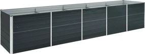 vidaXL Ζαρντινιέρα Υπερυψωμένη Ανθρακί 400x80x77 εκ. Γαλβαν. Χάλυβας