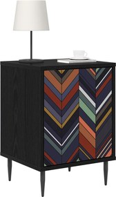 vidaXL Κομοδίνο OMMEN 2 τμχ. Μαύρη Δρυς 36 x 33 x 51 εκ.