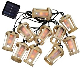 Φωτιζόμενη Γιρλάντα Ηλιακή Με Εφέ Φλόγας 10xLED IP44 1800K Hiama LUMHMG800XXSLNW New Garden-LUMHMG800XXSLNW-Μαύρο LUMHMG800XXSLNW