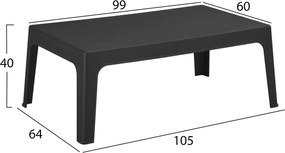 ΣΕΤ ΣΑΛΟΝΙ ΕΞ.ΧΩΡΟΥ 4ΤΜΧ SLEEK HM21268.02 ΜΑΥΡΟ ΠΟΛΥΠΡΟΠΥΛΕΝΙΟ