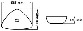 vidaXL Νιπτήρας Μαύρος 58,5 x 39 x 14 εκ. Κεραμικός