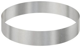 vidaXL Γλάστρα Κήπου Ασημί 120 x 120 x 20 εκ. Ανοξείδωτο ατσάλι