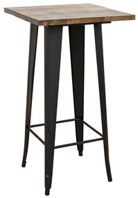 ZITA PLUS TEXAS ΜΠΑΡ ΜΑΥΡΟ ΜΑΤ ΤΡΑΠ. 60Χ60Χ106εκ.WOOD TOP 60Χ60Χ106εκ.24.0219