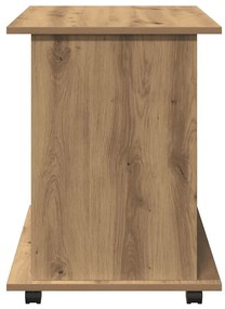 vidaXL Ντουλάπι Τροχήλατο Αρτισιανή Δρυς 60x45x60 εκ. Επεξεργ. Ξύλο