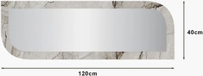 Καθρέπτης Τοίχου Μάρμαρο Εφέσου ARNI 40x2,2x120